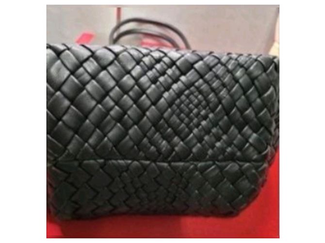 Autre Marque Falorni Italy borsa pelle intrecciata nera Nero - vista 6
