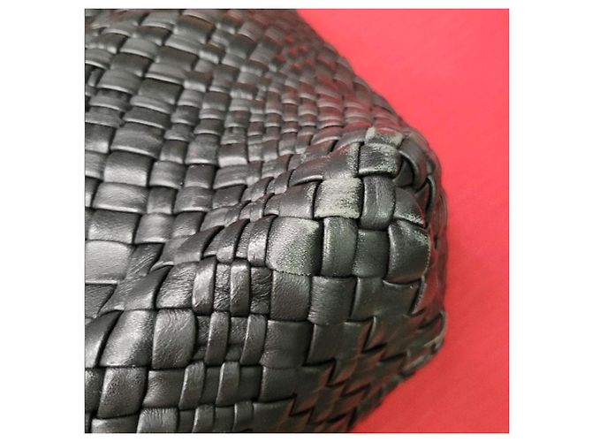 Autre Marque Falorni Italy borsa pelle intrecciata nera Nero - vista 7