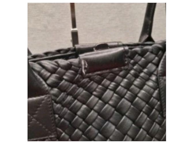 Autre Marque Falorni Italy borsa pelle intrecciata nera Nero - vista 9