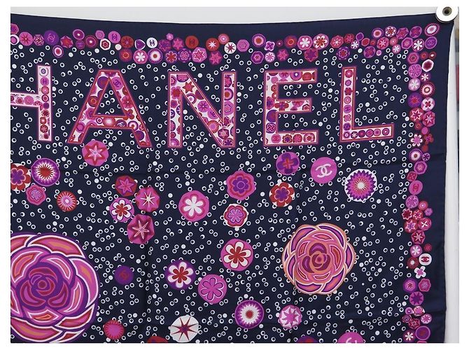 Chanel Lenços de seda Multicor - vista 3