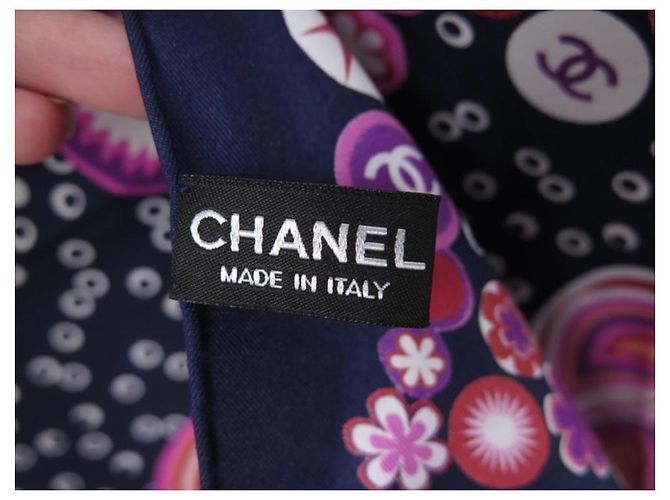 Chanel Lenços de seda Multicor - vista 4
