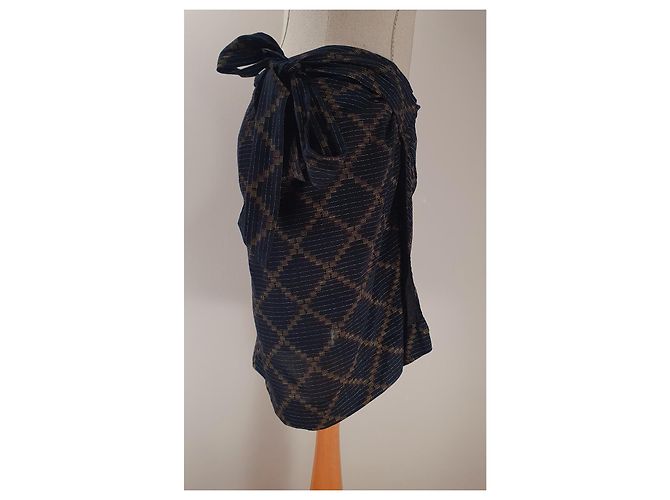Falda Isabel Marant Etoile de algodón Talla 38 Multicolor - vue 2