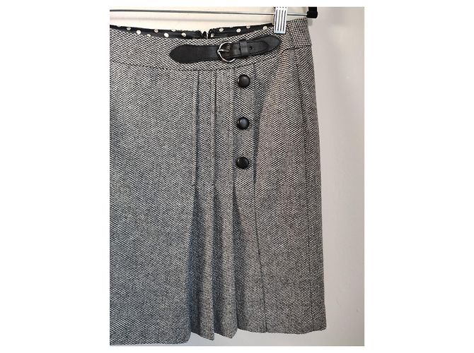 Falda gris Steffen Schraut de lana y viscosa Talla 36 - vista 2