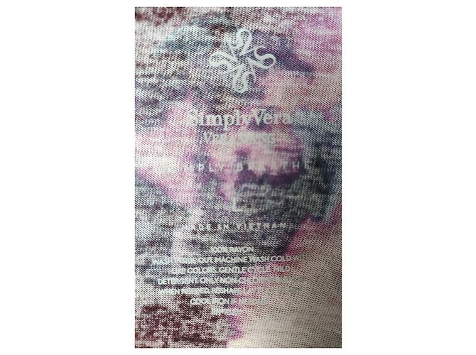 Camicetta Vera Wang Simply a Manica Lunga in Raion Multicolore - vista 4