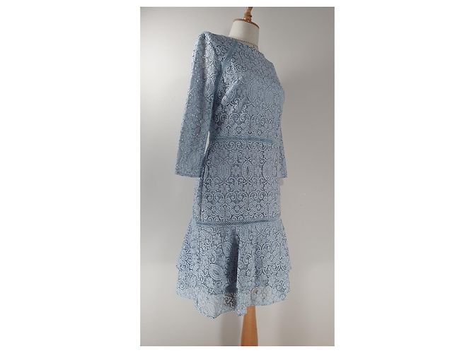 Ralph Lauren Spitzenkleid in Blau - Ansicht 3