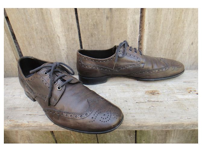 Scarpe derby Prada in pelle marrone scuro 39,5 - vista 2