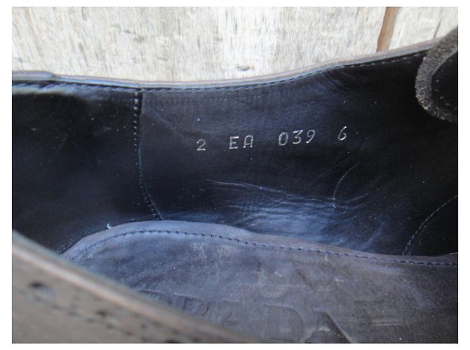 Scarpe derby Prada in pelle marrone scuro 39,5 - vista 8