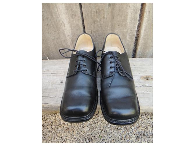 Décolleté derby Paraboot in pelle nera 36 Nero - vista 4