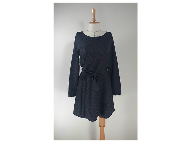 SéZane Schwarzes Seidenkleid Größe 42 - Ansicht 2