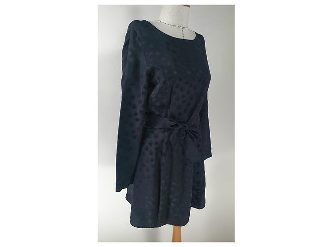 SéZane Schwarzes Seidenkleid Größe 42 - Ansicht 3
