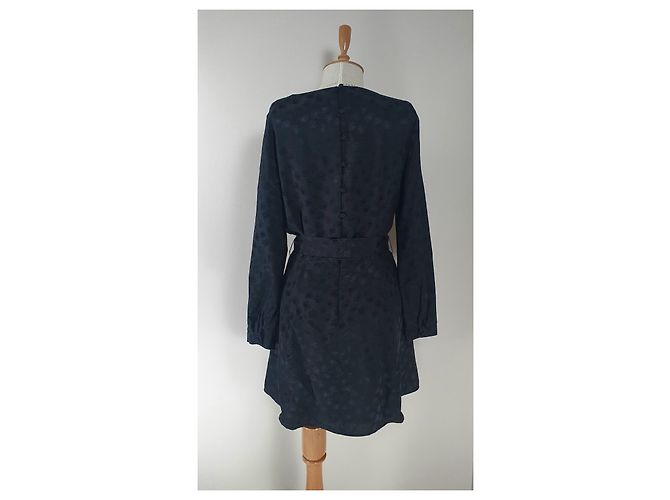 SéZane Schwarzes Seidenkleid Größe 42 - Ansicht 4