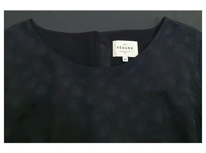 SéZane Schwarzes Seidenkleid Größe 42 - Ansicht 6