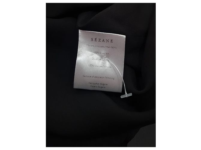 SéZane Schwarzes Seidenkleid Größe 42 - Ansicht 7
