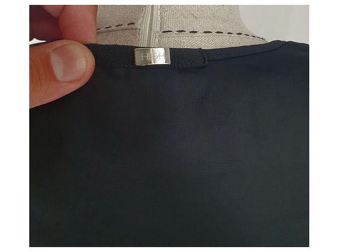 High Kleid Schwarz Weiß aus Polyester M - Ansicht 5