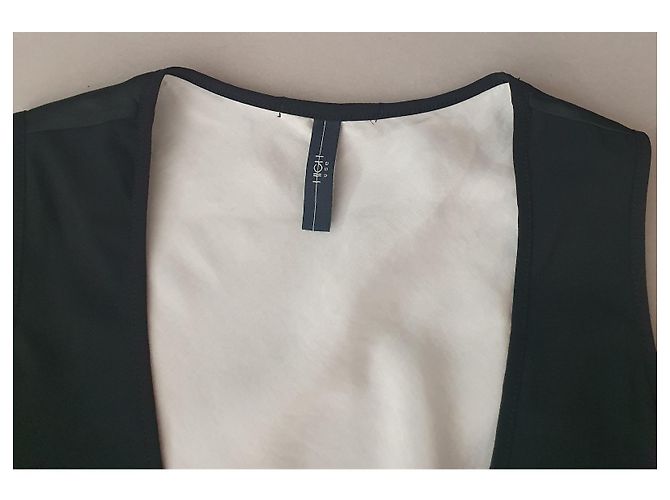 High Kleid Schwarz Weiß aus Polyester M - Ansicht 6