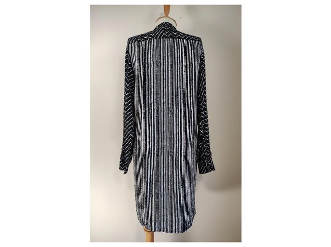 Noa Noa Kleid Schwarz Weiß Viscose - Ansicht 4