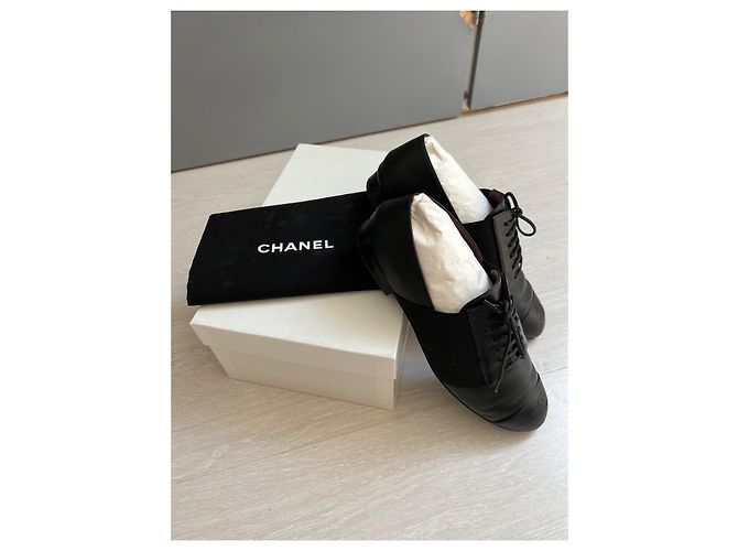 Cambon Chanel Schnürschuhe Schwarz - Ansicht 2