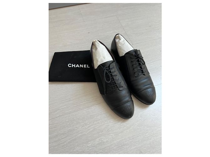 Cambon Chanel Schnürschuhe Schwarz - Ansicht 3