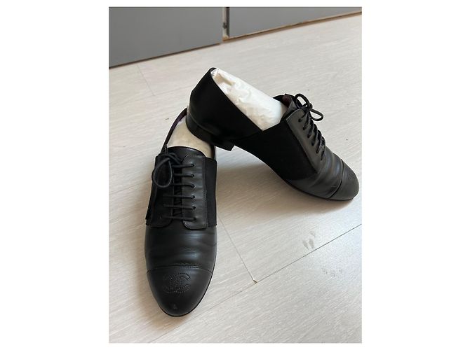 Cambon Chanel Schnürschuhe Schwarz - Ansicht 4