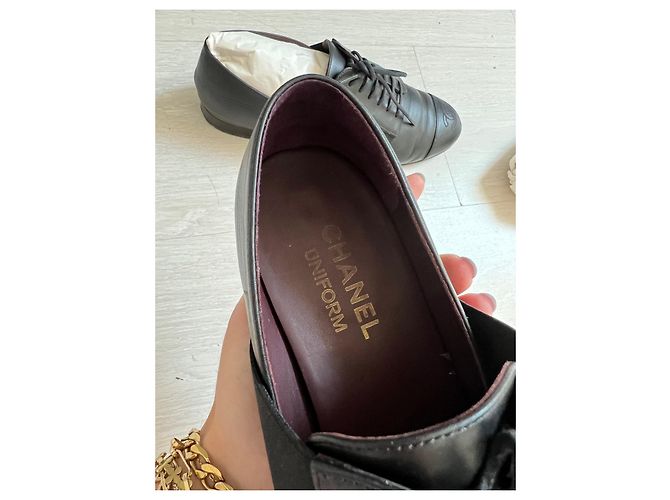 Cambon Chanel Schnürschuhe Schwarz - Ansicht 7