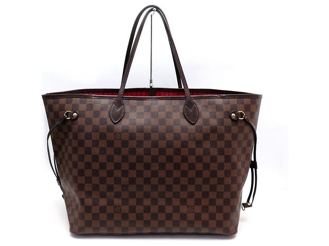 SAC A MAIN LOUIS VUITTON NEVERFULL GM N41357 DAMIER EBENE CABAS HAND BAG Marron - vue 2