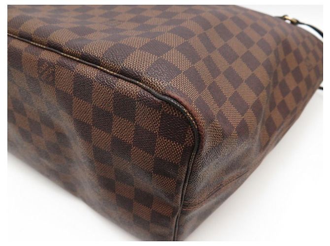 SAC A MAIN LOUIS VUITTON NEVERFULL GM N41357 DAMIER EBENE CABAS HAND BAG Marron - vue 3
