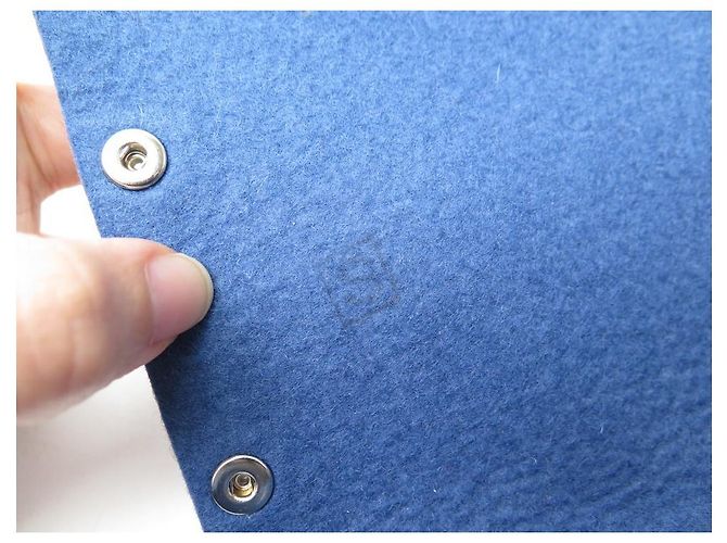 Hermès NEUF MINI POCHETTE HERMES EVELYNE EN FEUTRINE FEUTRE BLEU NEW FELT POUCH - vue 8