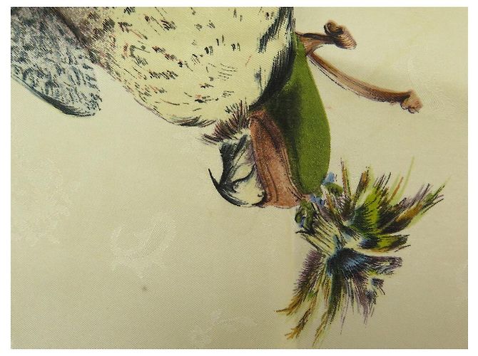 Hermès HERMES FALCONRY ROYAL DEDUCE SCIARPA CARRE DI LINARE 90 SCIARPA SPILLA IN SETA Beige - vista 9