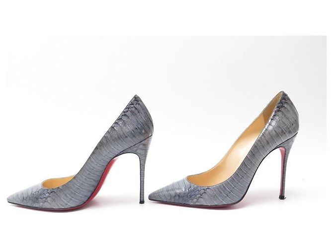 CHRISTIAN LOUBOUTIN SHOES DECOLLET PUMPS 37 PYTHON BOX SHOES - view 2