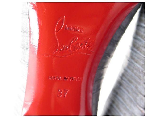 CHRISTIAN LOUBOUTIN SHOES DECOLLET PUMPS 37 PYTHON BOX SHOES - view 4