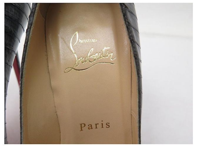 CHRISTIAN LOUBOUTIN SHOES DECOLLET PUMPS 37 PYTHON BOX SHOES - view 5