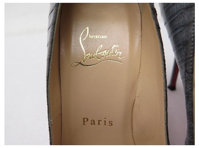 CHRISTIAN LOUBOUTIN SHOES DECOLLET PUMPS 37 PYTHON BOX SHOES - view 6