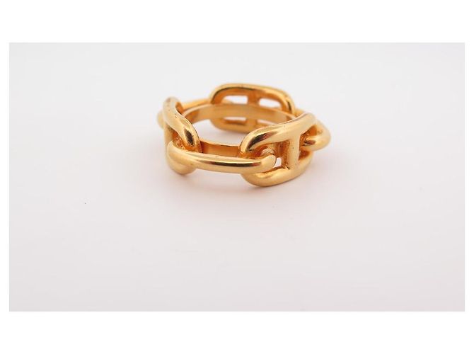 Ring Hermès HERMES REGATE ANELLO SCIARPA ANCORA A CATENA IN METALLO ORO ANELLO SCIARPA QUADRATO D'oro - vista 2