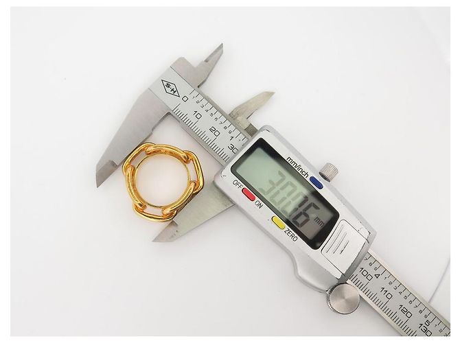 Ring Hermès HERMES REGATE ANELLO SCIARPA ANCORA A CATENA IN METALLO ORO ANELLO SCIARPA QUADRATO D'oro - vista 3