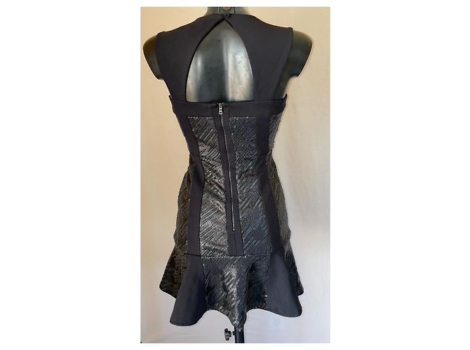 Schwarzes Kleid aus Polyester von Bcbg Max Azria - Ansicht 3