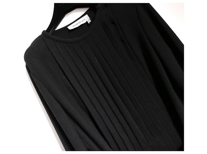 YVES SAINT LAURENT 2011 Macacão preto de perna larga - vista 5