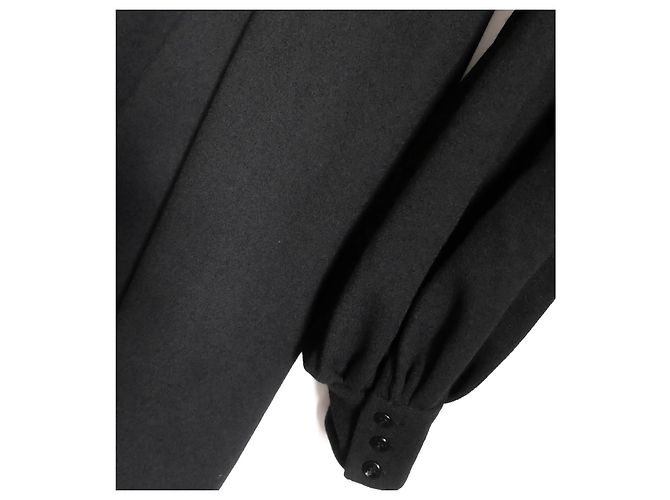 YVES SAINT LAURENT 2011 Macacão preto de perna larga - vista 6