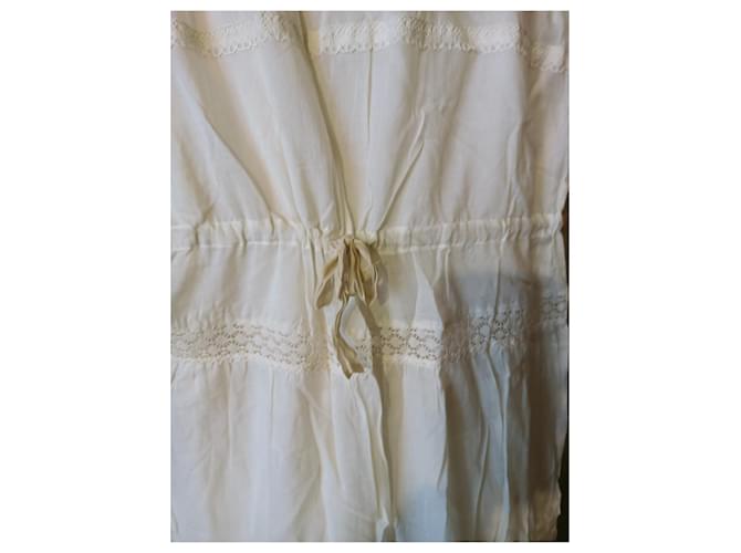 Vestido largo Sandro beige de algodón - vista 4