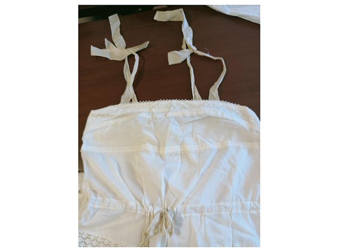 Vestido largo Sandro beige de algodón - vista 7