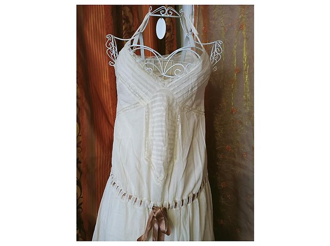 Maje langes Kleid aus Bio-Baumwolle beige - Ansicht 3
