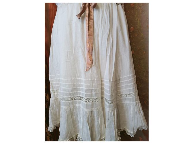Maje langes Kleid aus Bio-Baumwolle beige - Ansicht 5