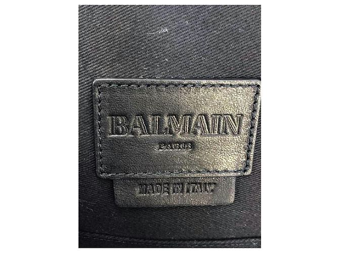 * BALMAIN (Balmain) bolsa clutch masculina de couro com fecho em forma de L - vista 3