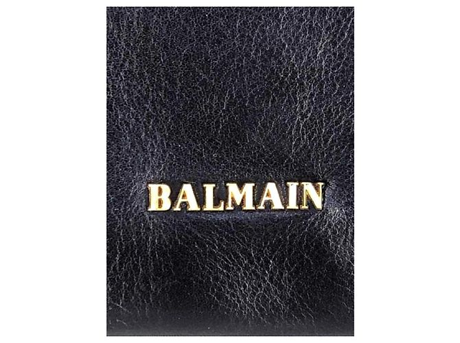 * BALMAIN (Balmain) bolsa clutch masculina de couro com fecho em forma de L - vista 5