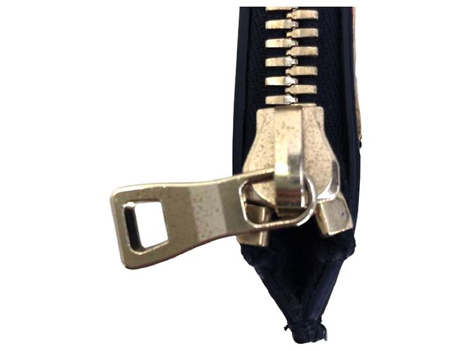 * BALMAIN (Balmain) bolsa clutch masculina de couro com fecho em forma de L - vista 6