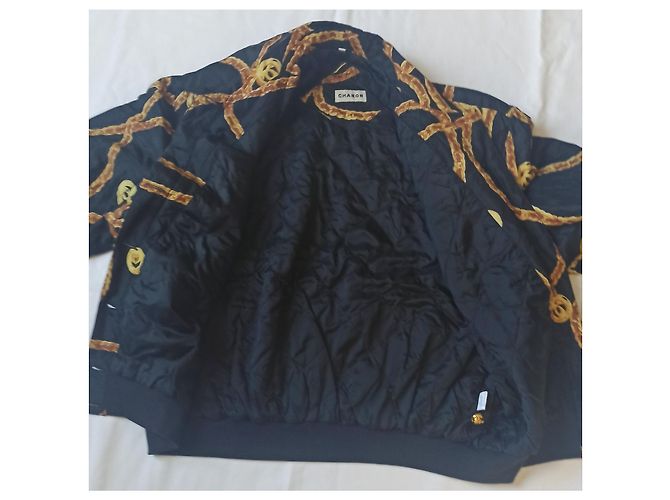 Autre Marque Chamarra bomber de seda estampada Multicolor - vista 3