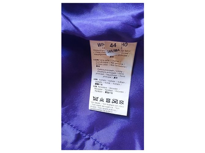 Autre Marque Who's Who Lederjacke Perfecto Lila - Ansicht 6