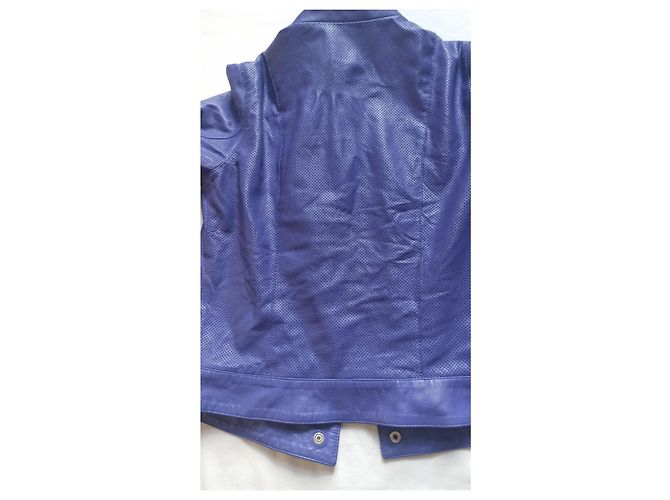 Autre Marque Who's Who Lederjacke Perfecto Lila - Ansicht 7
