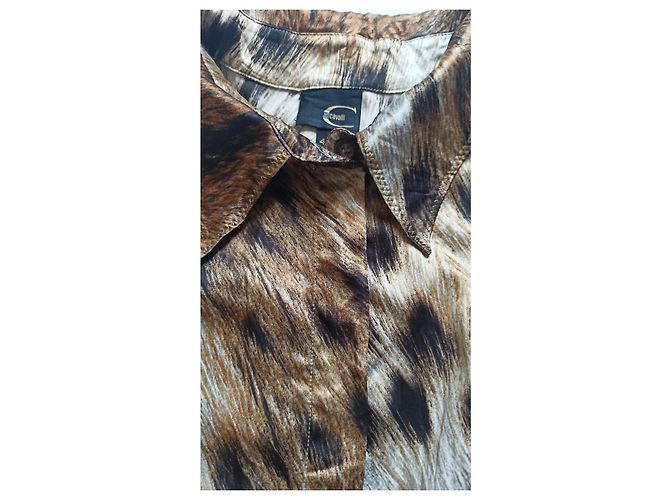 Camicia Just Cavalli Animalier Marrone Beige - vista 6