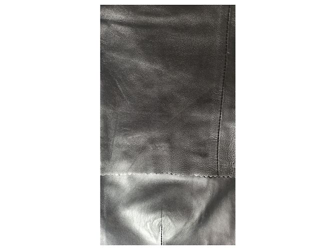 Autre Marque Reteo Mariello Lammlederhose mit hoher Taille Schwarz - Ansicht 6