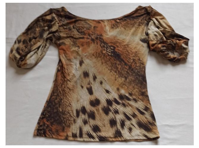Top Just Cavalli con Estampado Animal y Mangas Hinchadas Multicolor - vista 2